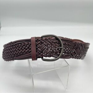 Leather woven women’s boho belt - 42”